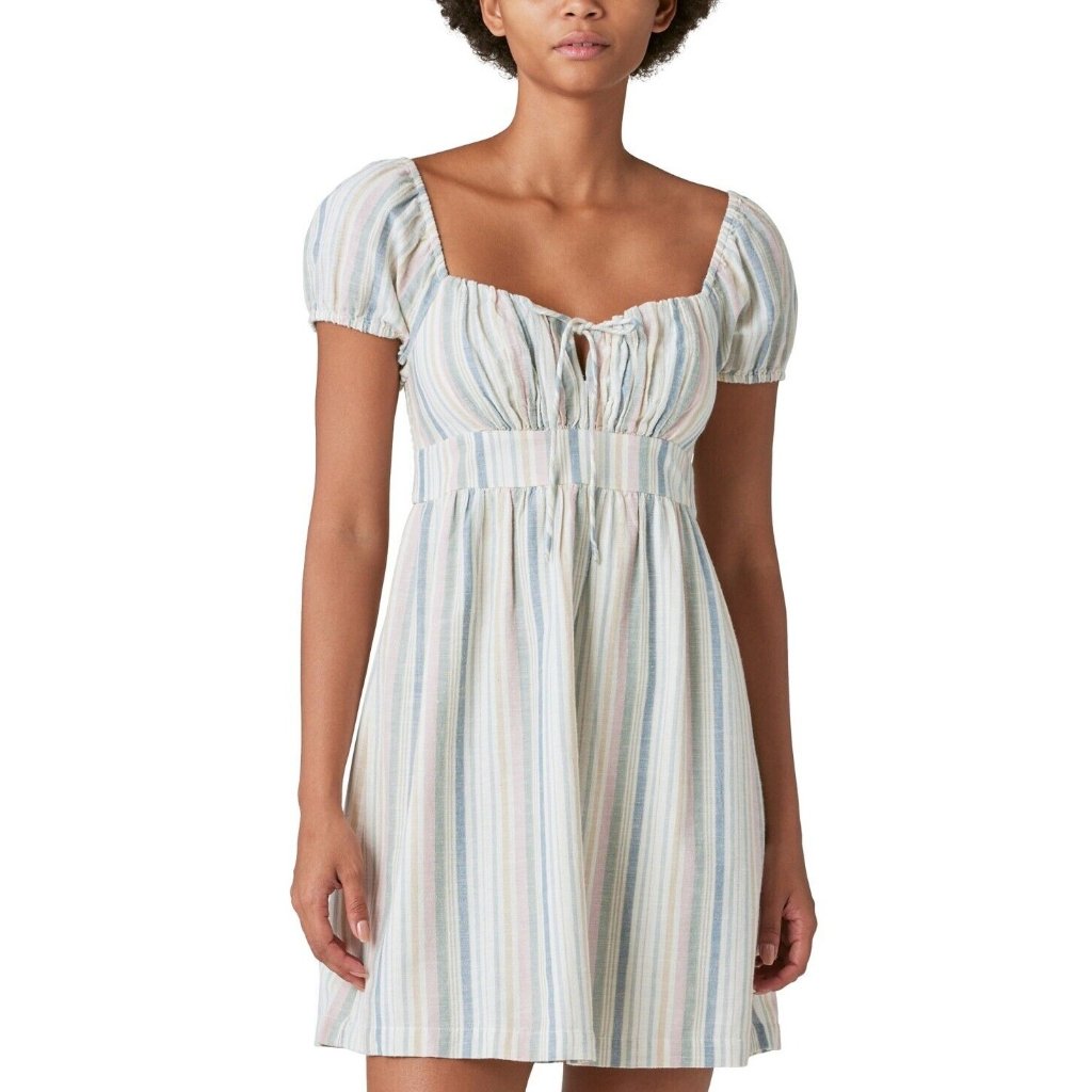 Lucky Brand Women SweetheartNeck Babydoll Dress Size Xl Pastel Pink Msrp 119